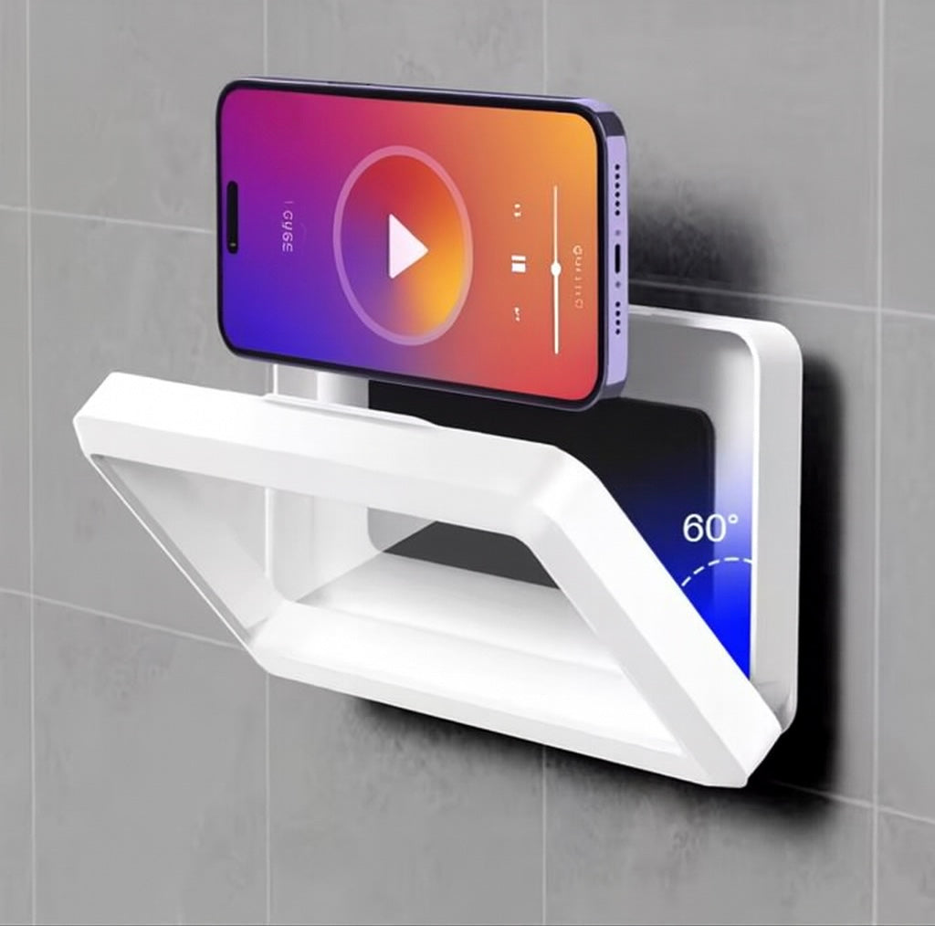 Waterproof shower phone holder